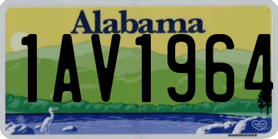 AL license plate 1AV1964