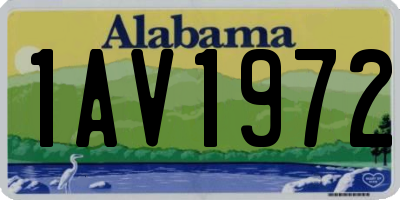 AL license plate 1AV1972