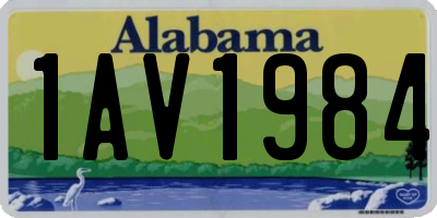 AL license plate 1AV1984