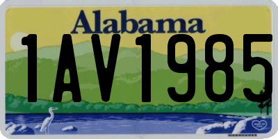 AL license plate 1AV1985