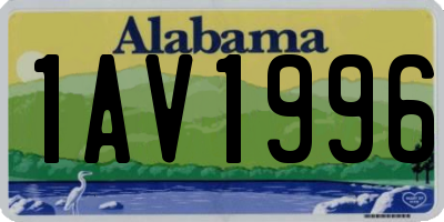 AL license plate 1AV1996