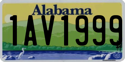 AL license plate 1AV1999