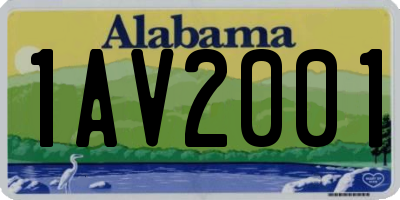 AL license plate 1AV2001