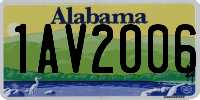 AL license plate 1AV2006