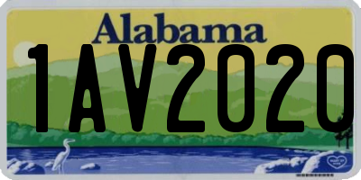 AL license plate 1AV2020