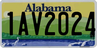 AL license plate 1AV2024