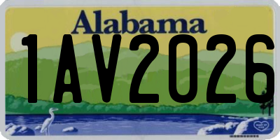 AL license plate 1AV2026