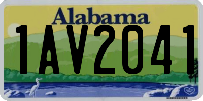 AL license plate 1AV2041