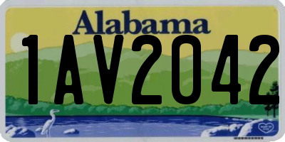 AL license plate 1AV2042