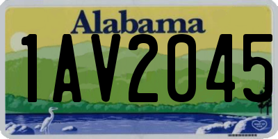 AL license plate 1AV2045