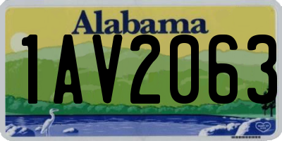 AL license plate 1AV2063