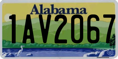 AL license plate 1AV2067