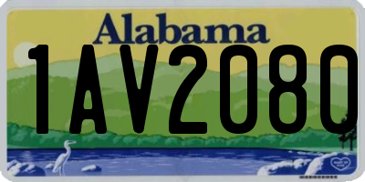 AL license plate 1AV2080