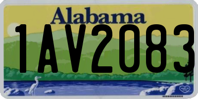 AL license plate 1AV2083
