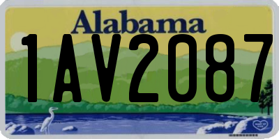 AL license plate 1AV2087