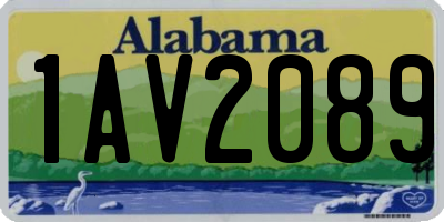 AL license plate 1AV2089