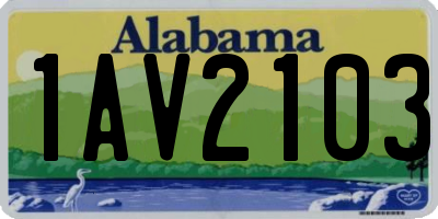 AL license plate 1AV2103