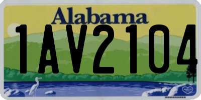 AL license plate 1AV2104