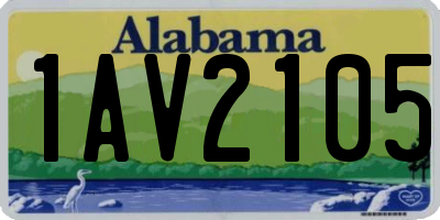 AL license plate 1AV2105