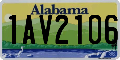 AL license plate 1AV2106