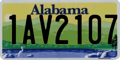AL license plate 1AV2107
