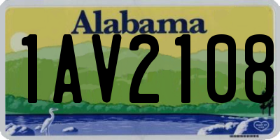 AL license plate 1AV2108