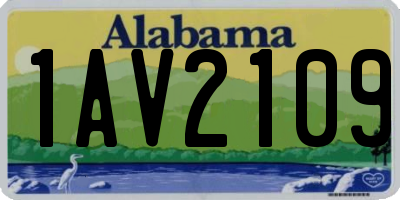 AL license plate 1AV2109