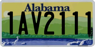 AL license plate 1AV2111