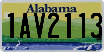 AL license plate 1AV2113