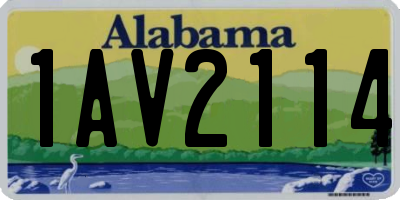 AL license plate 1AV2114