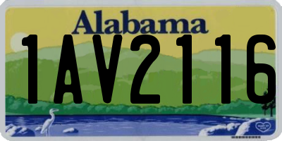 AL license plate 1AV2116