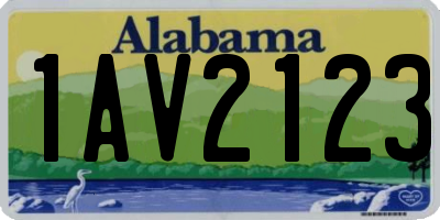 AL license plate 1AV2123