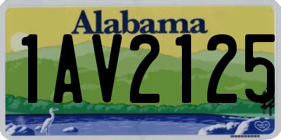 AL license plate 1AV2125