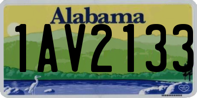 AL license plate 1AV2133
