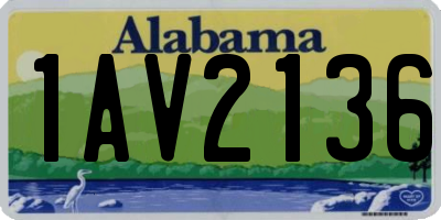 AL license plate 1AV2136