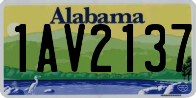 AL license plate 1AV2137