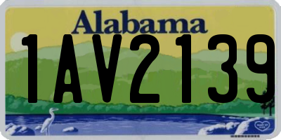 AL license plate 1AV2139