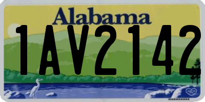 AL license plate 1AV2142