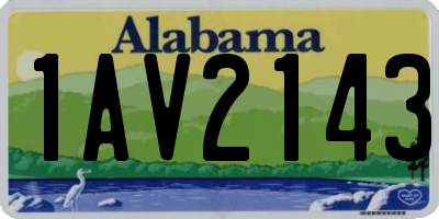 AL license plate 1AV2143