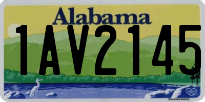 AL license plate 1AV2145