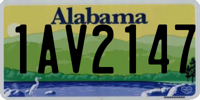 AL license plate 1AV2147