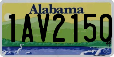 AL license plate 1AV2150
