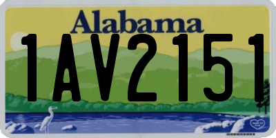 AL license plate 1AV2151