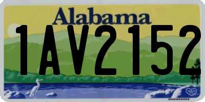 AL license plate 1AV2152