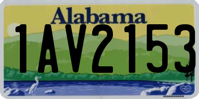 AL license plate 1AV2153
