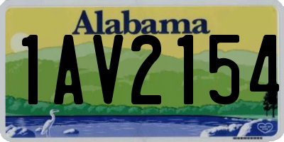 AL license plate 1AV2154