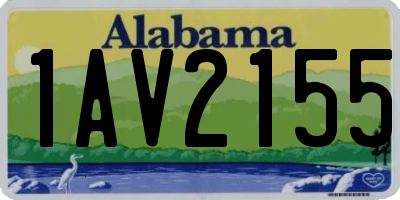AL license plate 1AV2155