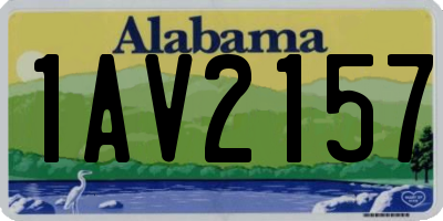 AL license plate 1AV2157