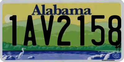 AL license plate 1AV2158