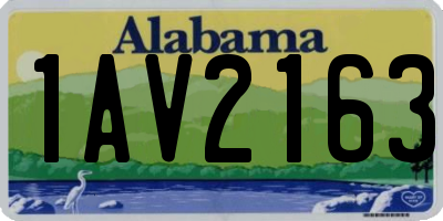 AL license plate 1AV2163